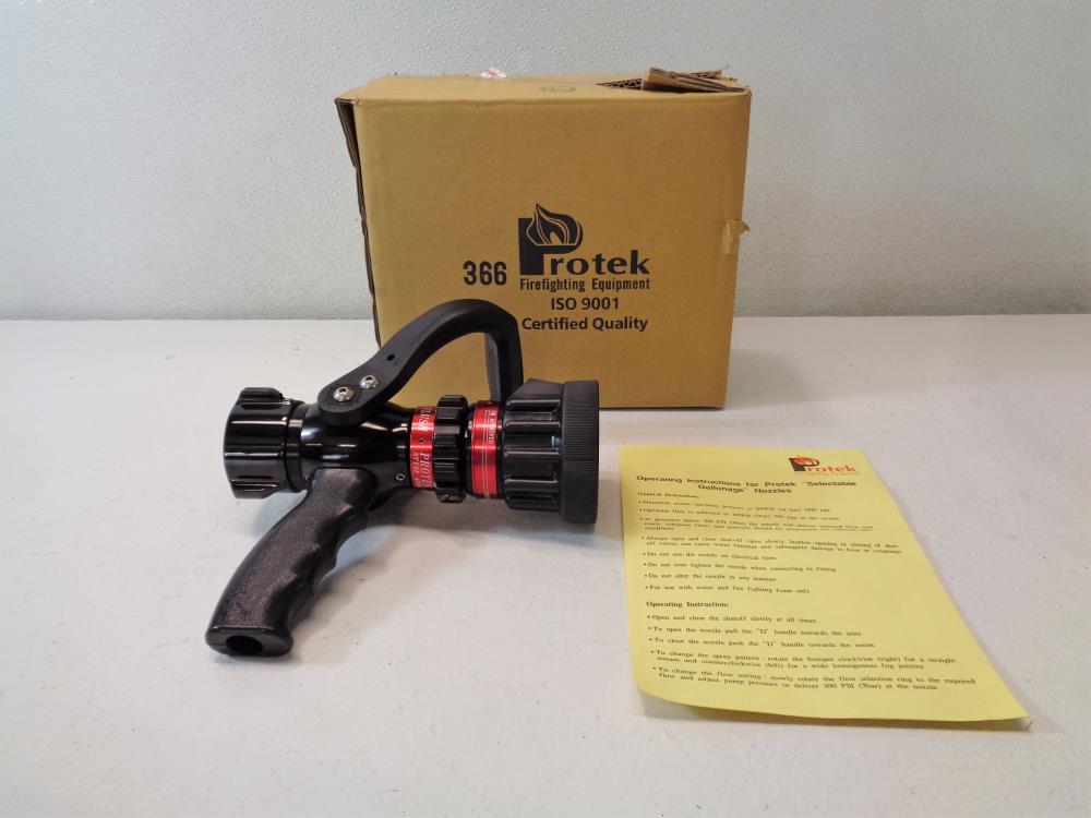 Protek Style #366 1-1/2" Selectable Gallonage Firefighting Nozzle